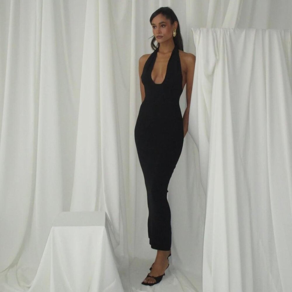 [SOLD] Knit Halter Maxi Dress -Weworewhat